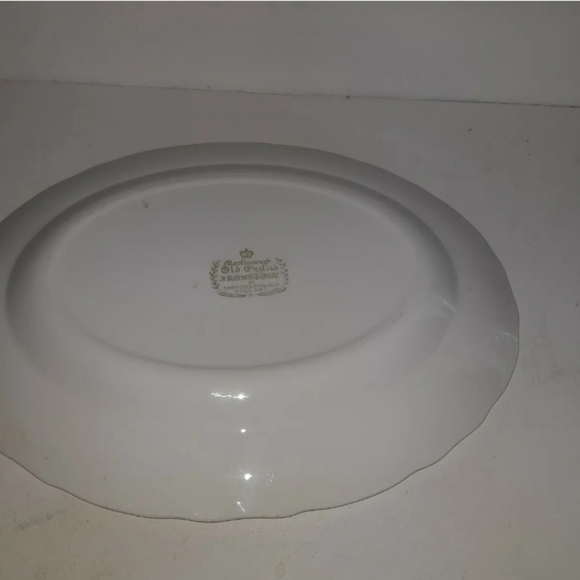 Vtg Marlborough old english ironstone by Simpsons poters Ltd England oval plate - Picture 2 of 5